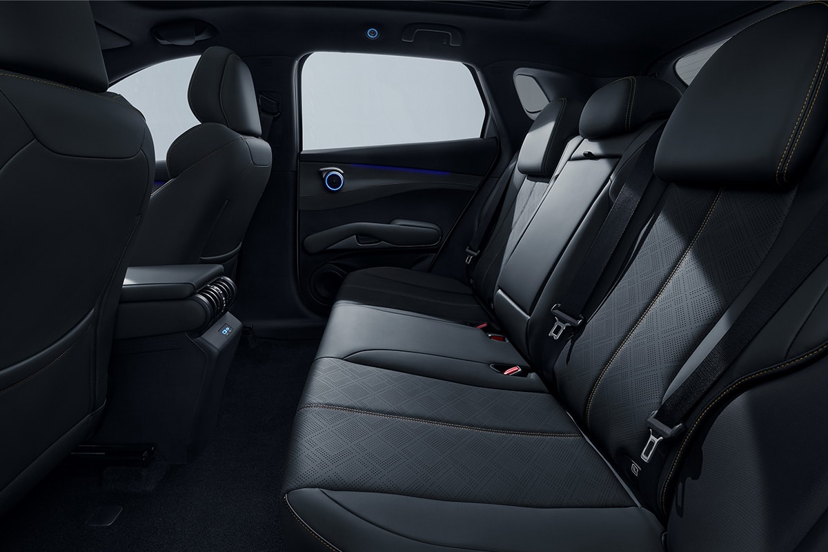 BYD ATTO 3 EVO rear passenger seating with premium upholstery and generous legroom